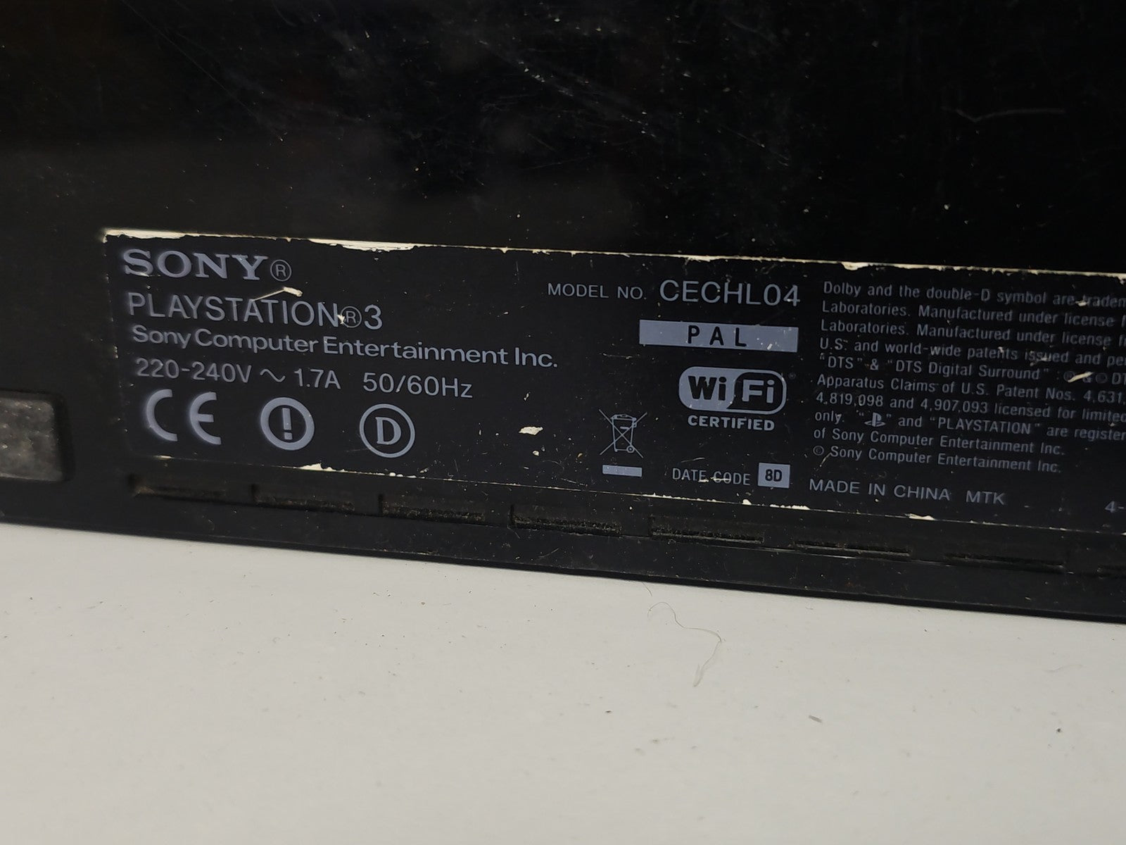 Console Sony Playstation 3 HS non fonctionnelle pour pièces détachées réparation