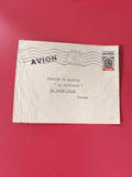Enveloppe philatélie affranchie Algérie avion cachet visible Vienne La Roche Pos