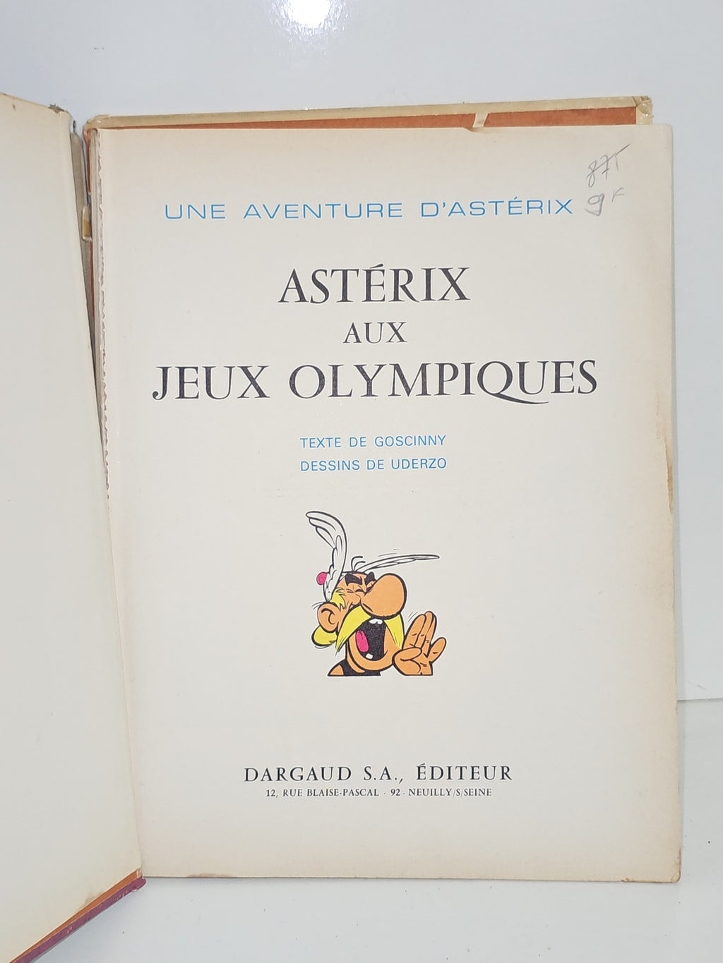 Astérix aux Jeux Olympiques édition 1968 bande dessinée originale Goscinny Uderz