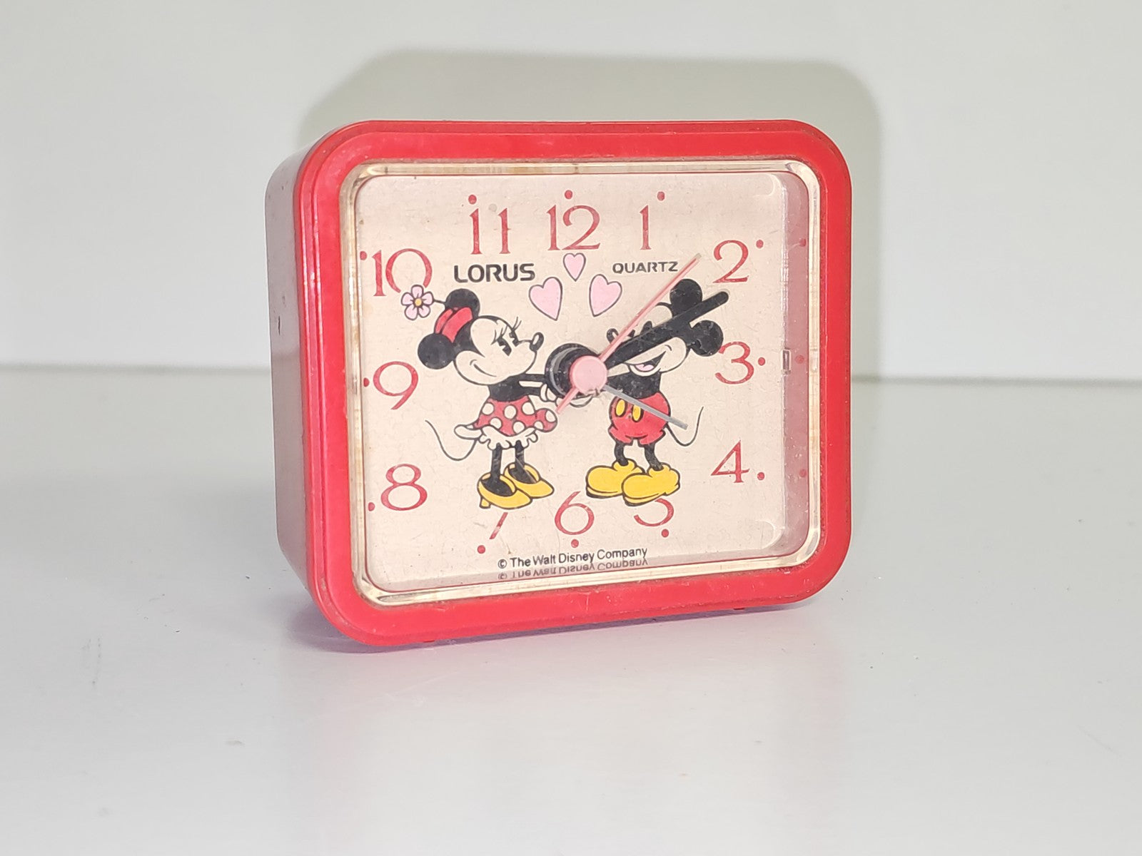 Réveil ancien à quartz Disney Lorus Mickey Mouse vintage, rare, fonctionne, coll