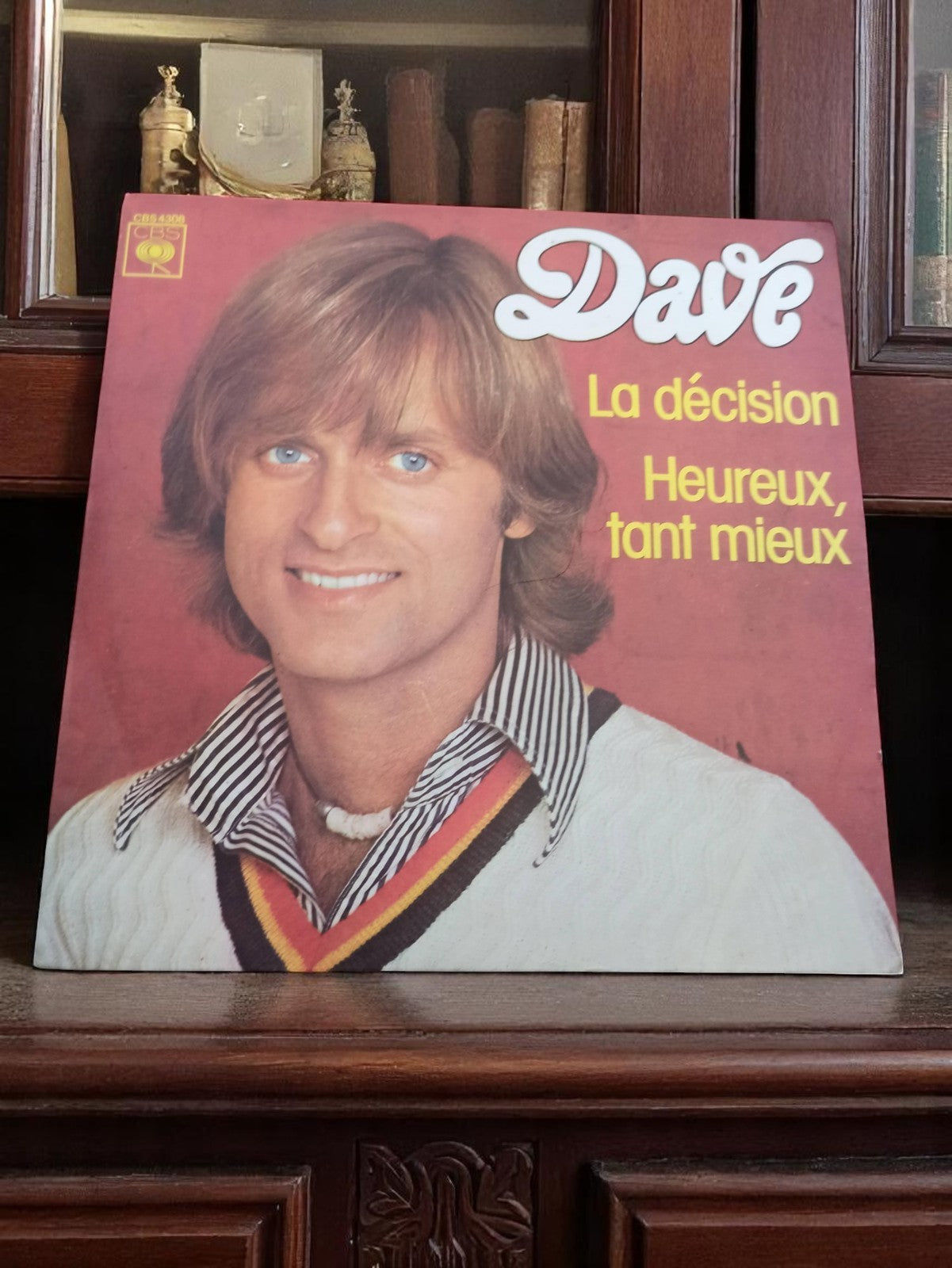Vinyle 45 tours Dave CBS La décision Heureux tant mieux vintage pochette photo