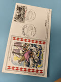 Enveloppe FDC Monaco timbre 2.00 Les Moutons de Panurge illustrée