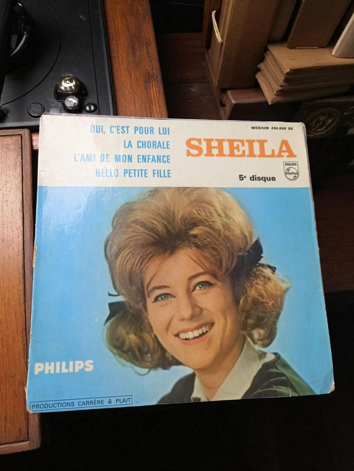 Disque vinyle 45 tours Sheila Philips années 60 vintage rétro pochette originale