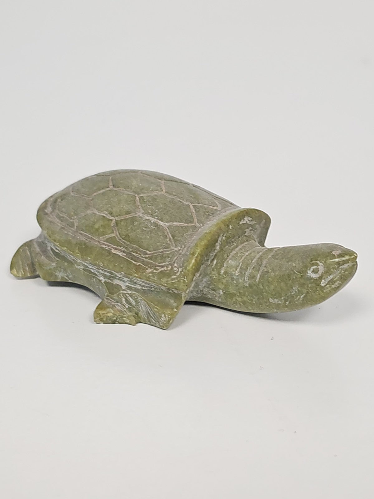 Vintage antique jadeite turtle figurine, small decorative collectible item