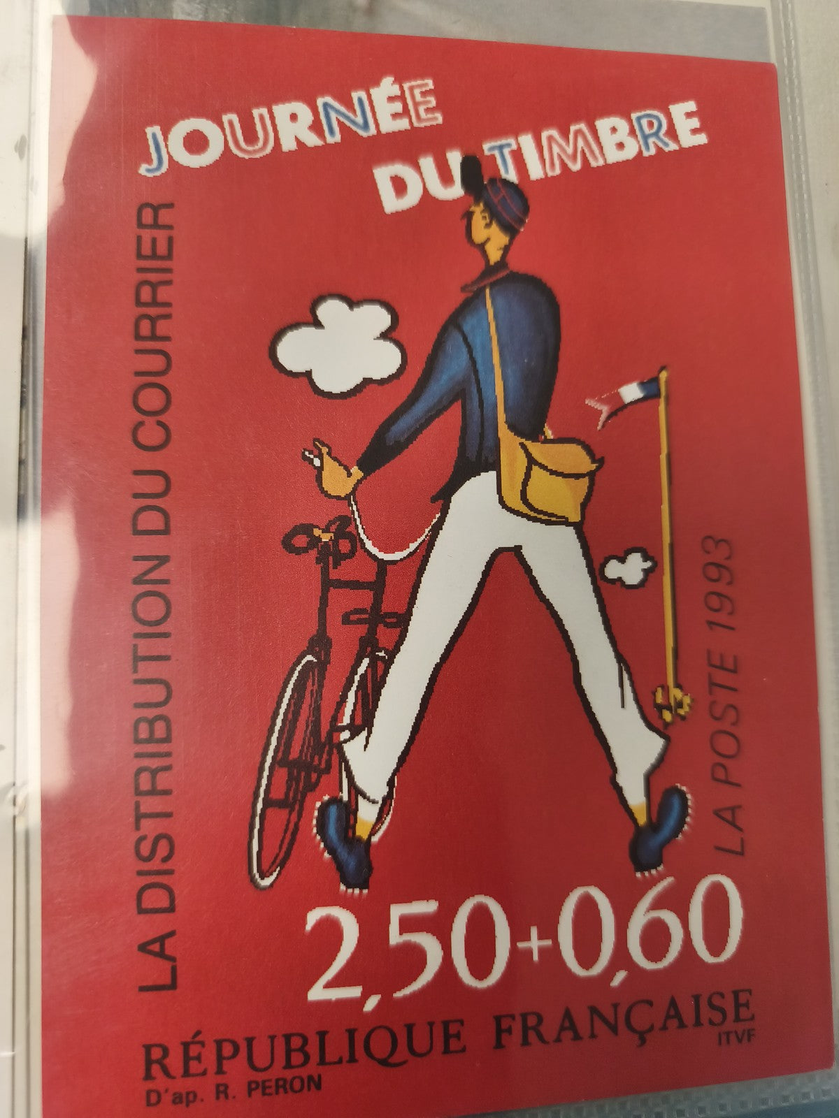 Ancien FDC Journée du Timbre 1993 La Poste, illustré facteur vélo France