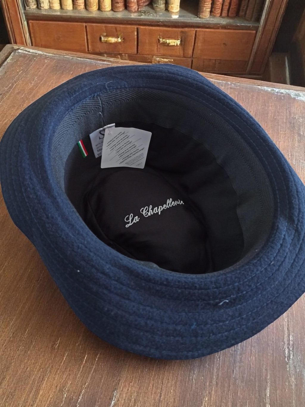 Chapeau fedora homme vintage noir La Chapellerie deadstock neuf rétro