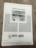 Document philatélique Sablé-sur-Sarthe La Poste 1997 timbres France philatélie