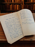 Lettre manuscrite ancienne 1931 papier crème encre bleue entre-deux-guerres