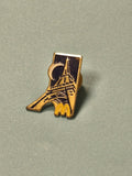 Pin's vintage McDonald's Tour Eiffel Paris doré collection fast-food ancien