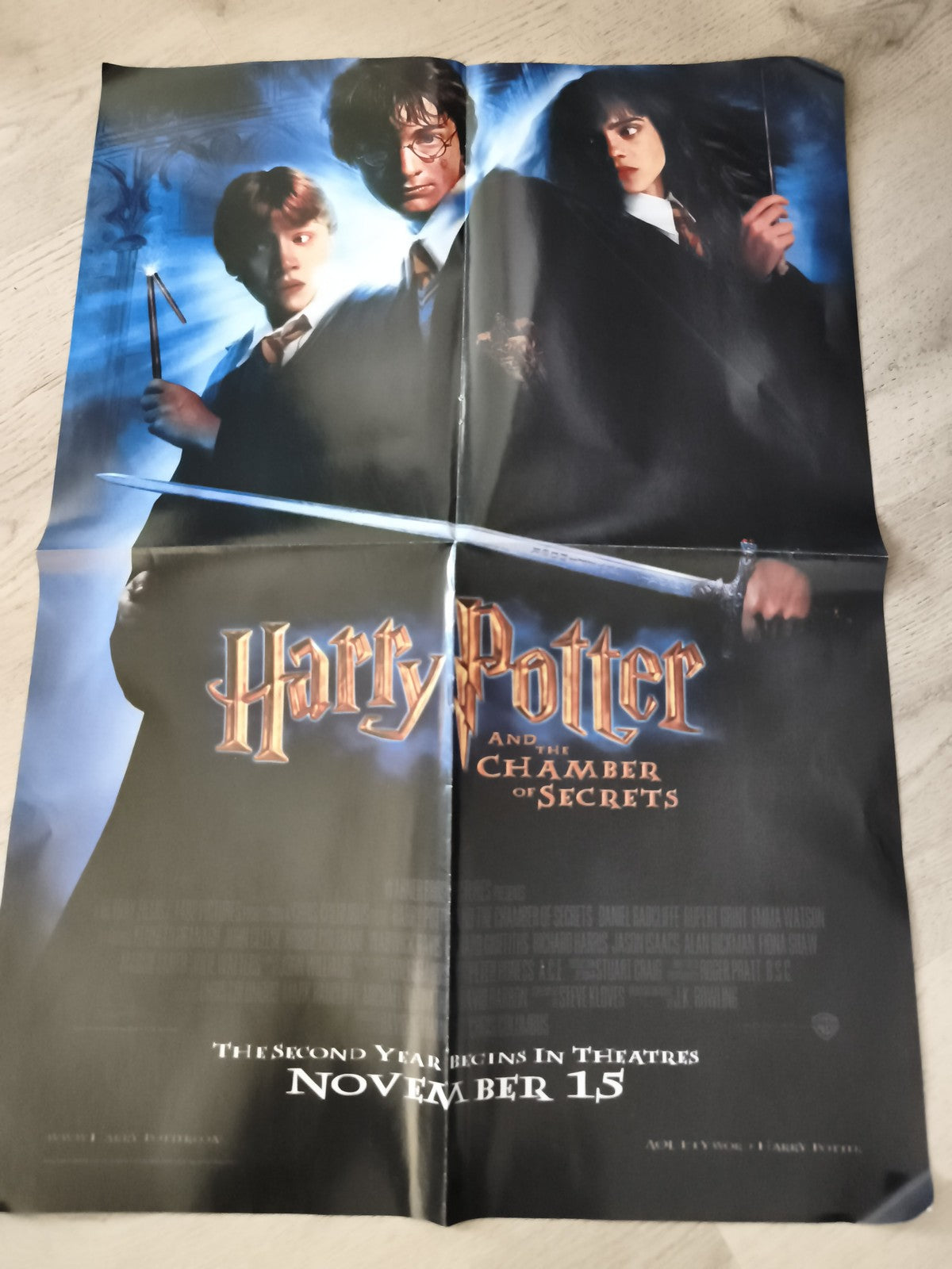 Poster Harry Potter Chamber of Secrets film cinéma affiche pliée