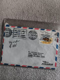 Lettre avion Liban 1968 cachet Beyrouth Finnair philatélie enveloppe affranchie