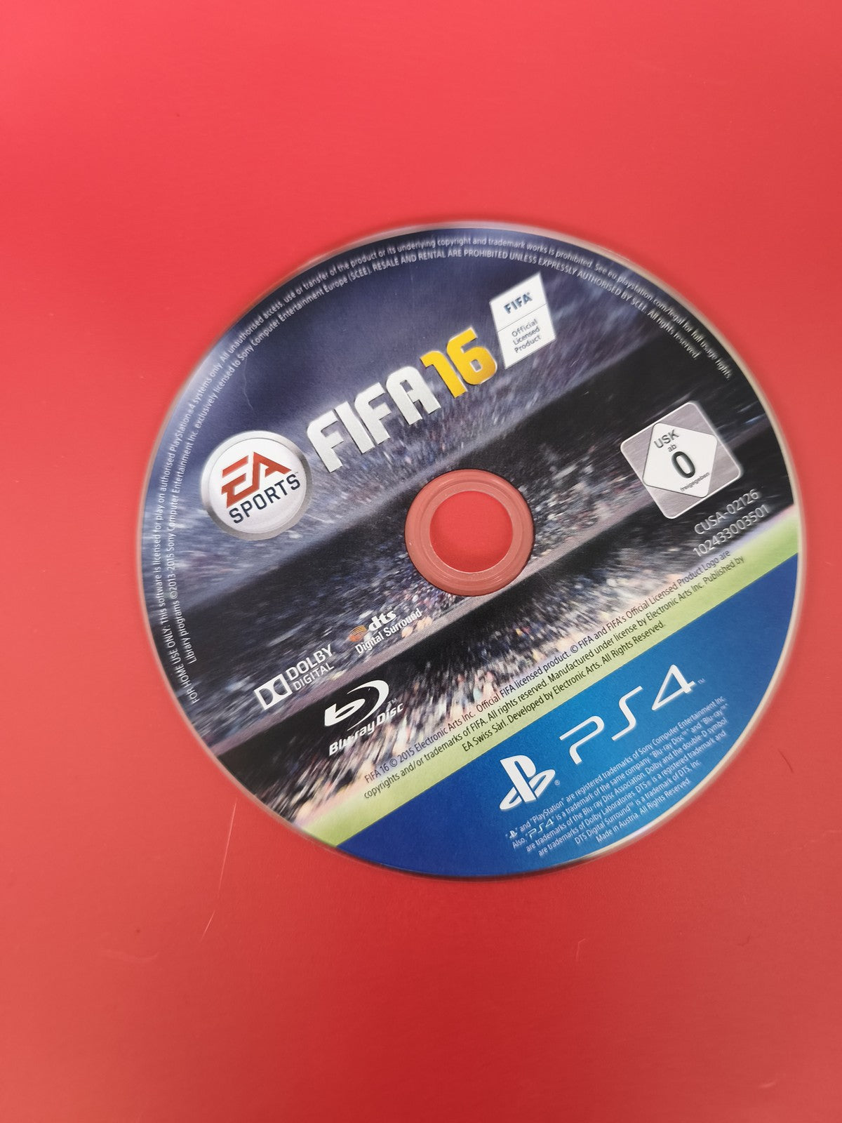 CD jeu PS4 Fifa 16 disque seul pour console Sony Playstation 4 occasion