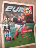Journal ancien Euro 92 football France Papin supplément sportif vintage