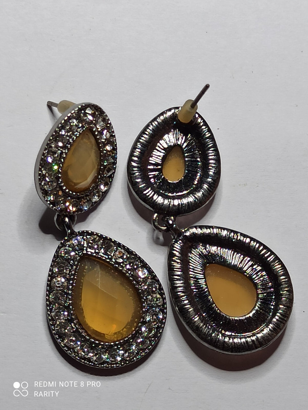 Vintage Paire De Boucles D'oreilles Strass