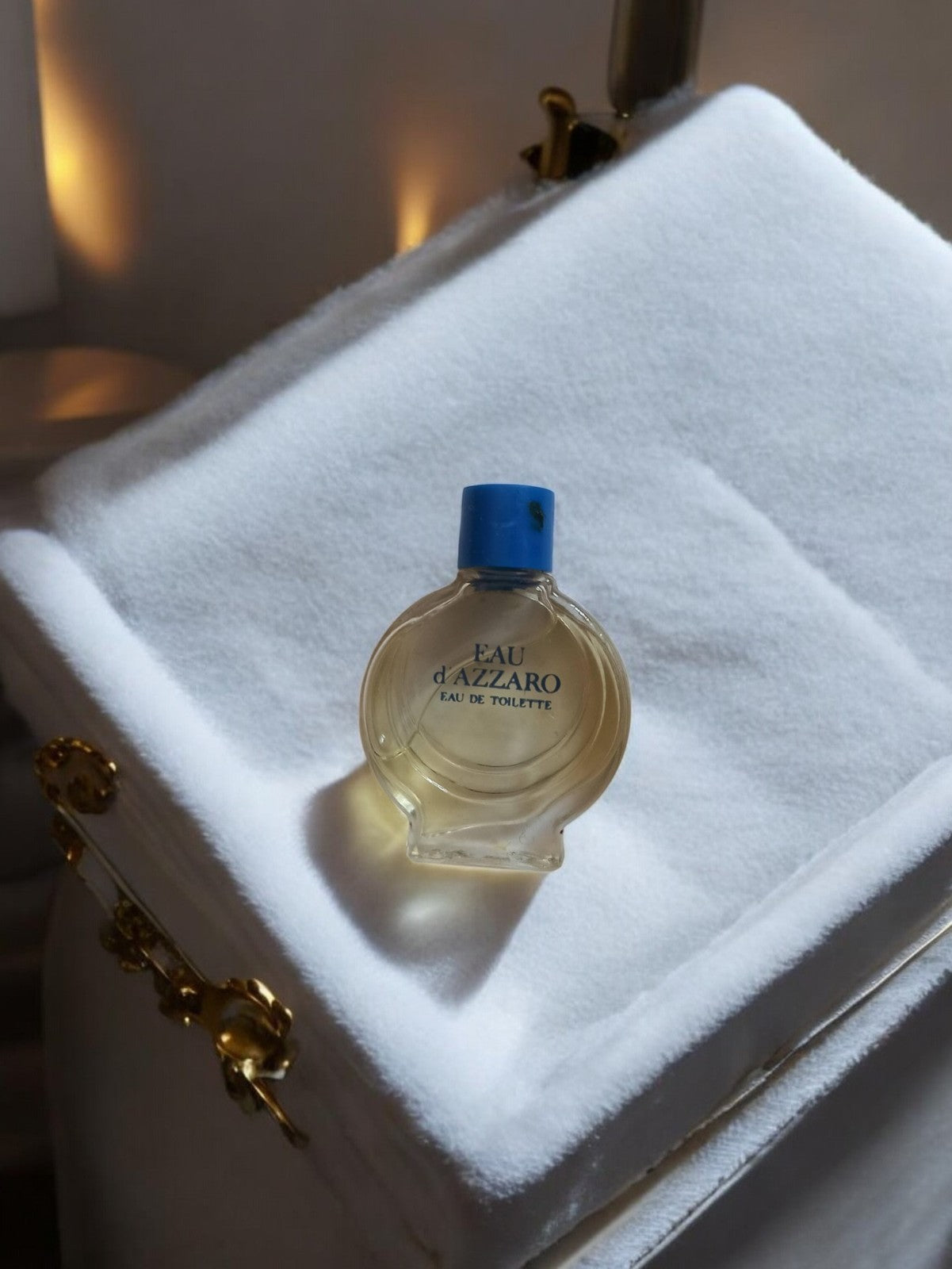 Mini flacon parfum vintage Eau d'Azzaro ancien eau de toilette rétro déco