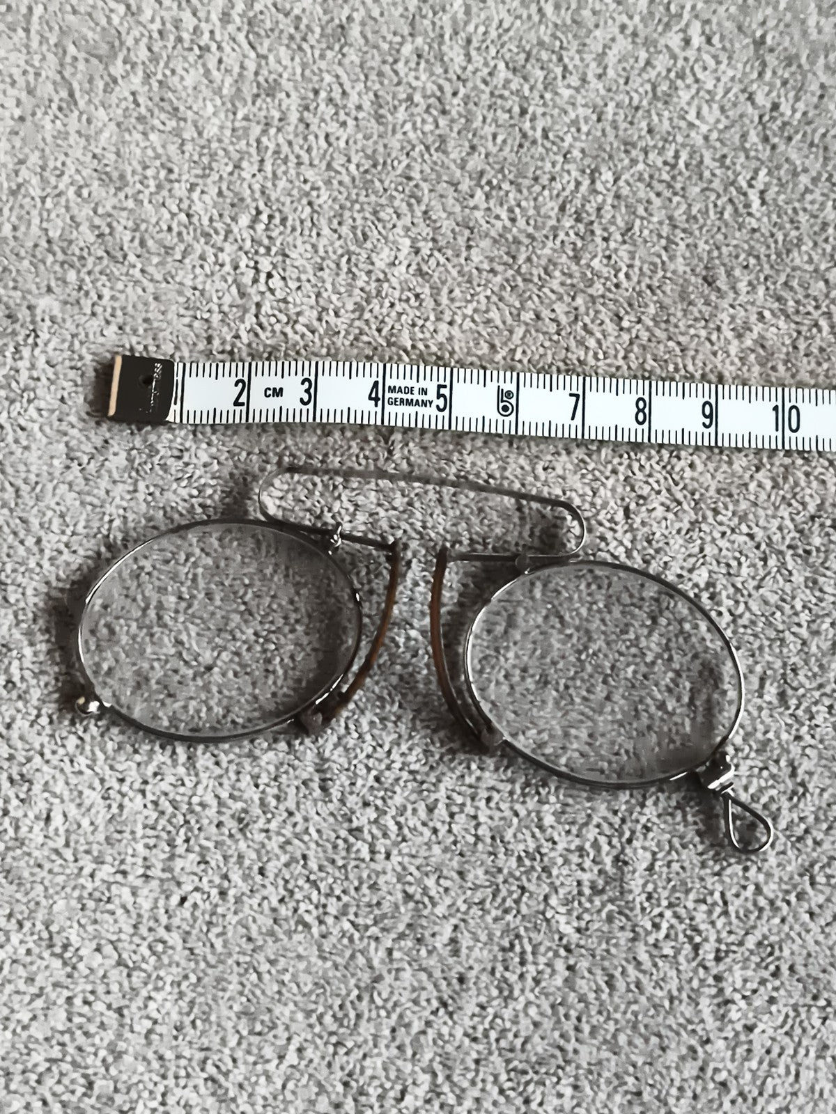 Pince-nez ancien lunettes rondes métal vintage XIXe début XXe rétro