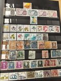 Lot timbres poste internationaux multicolores, thèmes variés, support non inclus