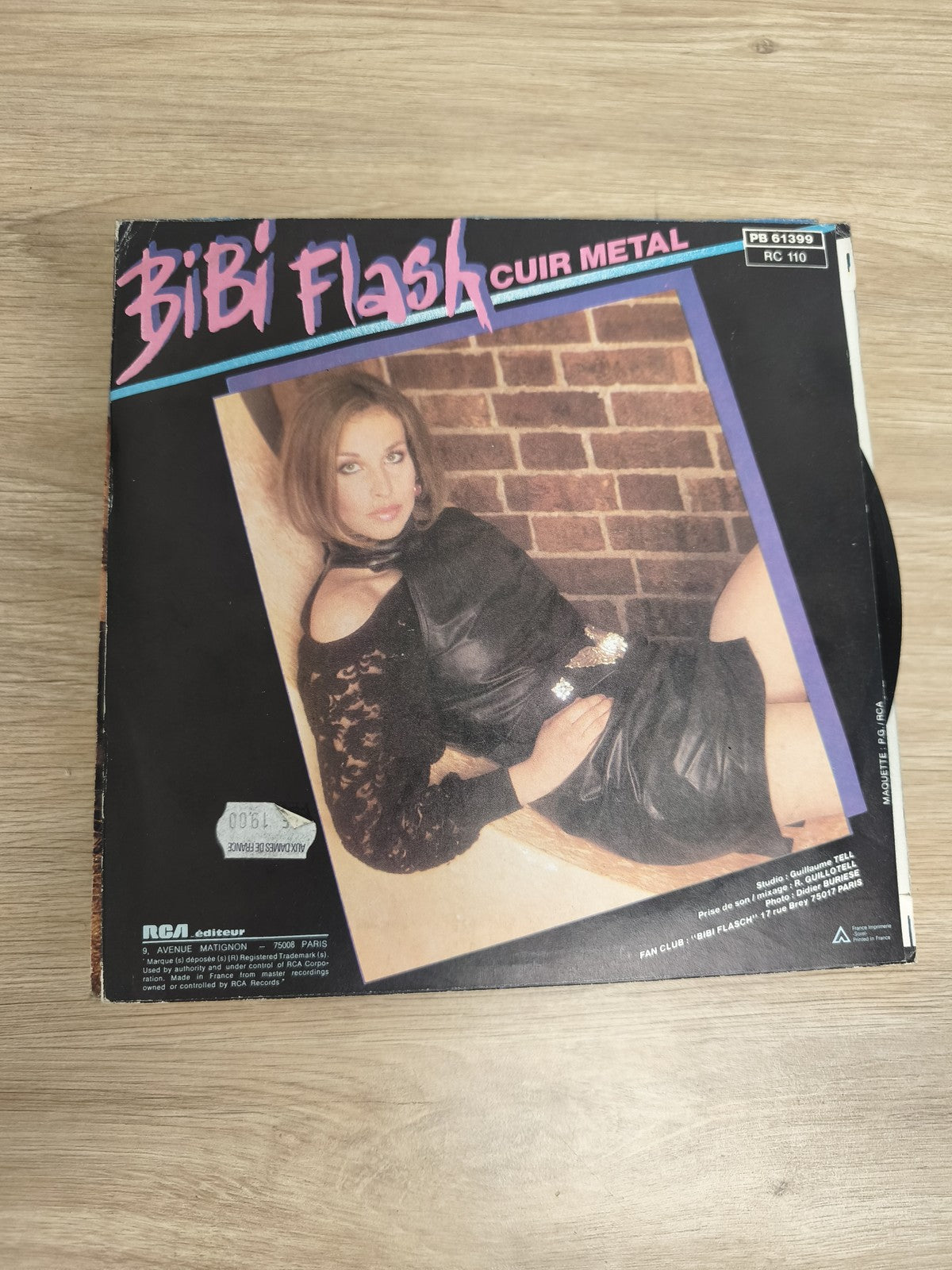 BiBi Flash ? Cuir Metal 45 tours vinyle RCA pochette photo, PB 61399