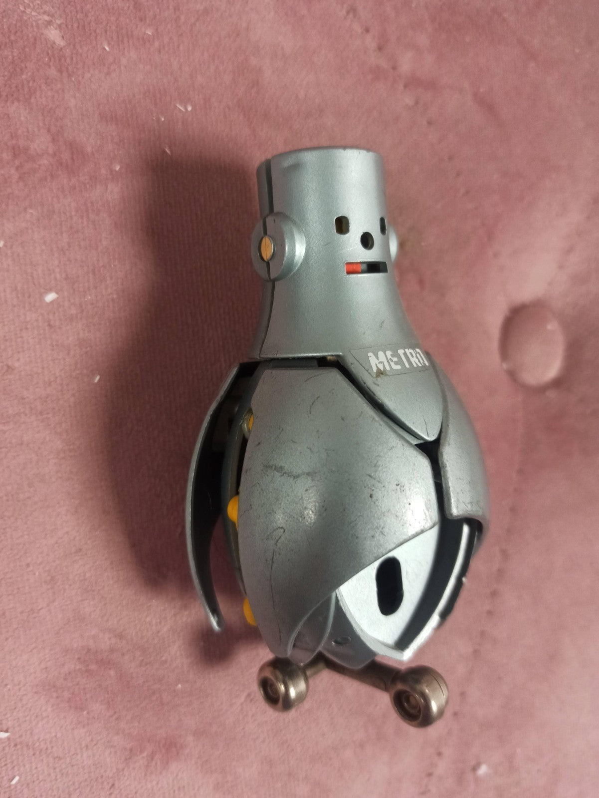 Robot jouet vintage METRO rétro argenté plastique métal ancien