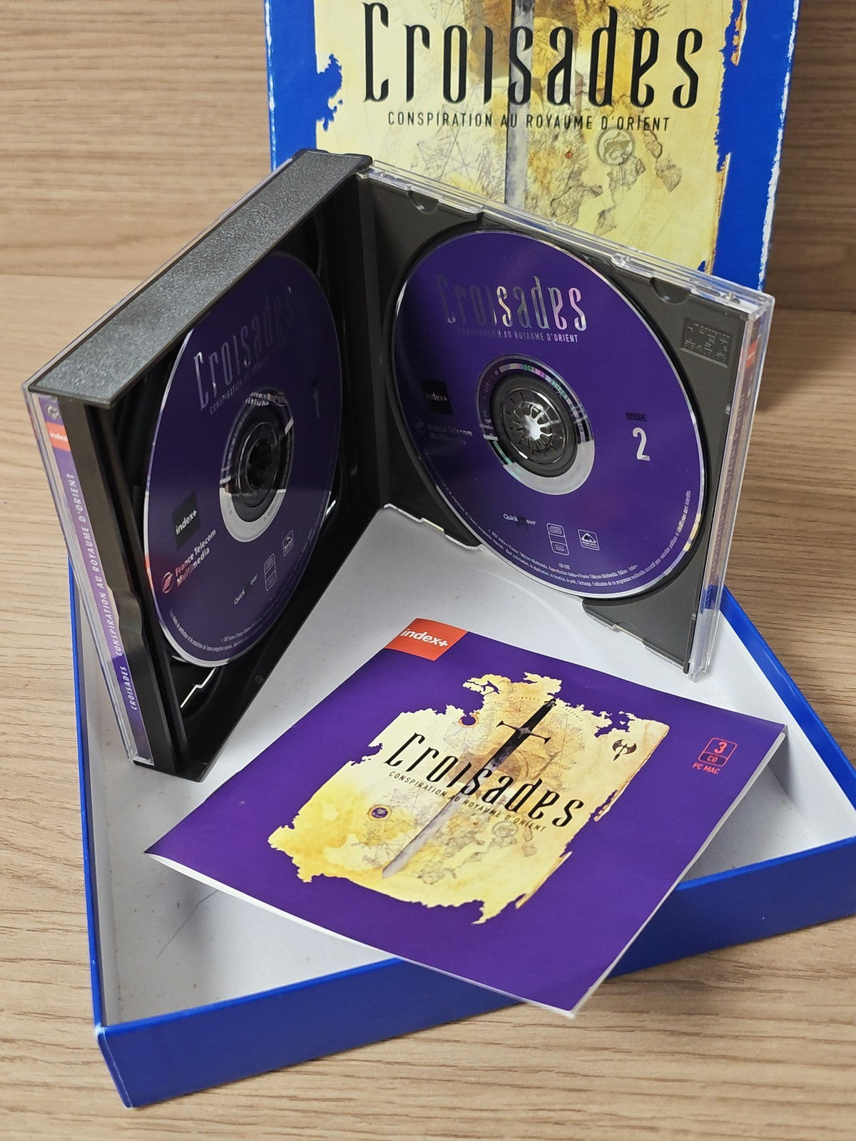 Vintage jeu PC Croisades Conspiration Royaume d'Orient 1997 rétro CD-ROM rare