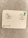 Carte philatélique oblitérée 1986 St Denis RP timbre Marianne 1,80 Liaison Basti