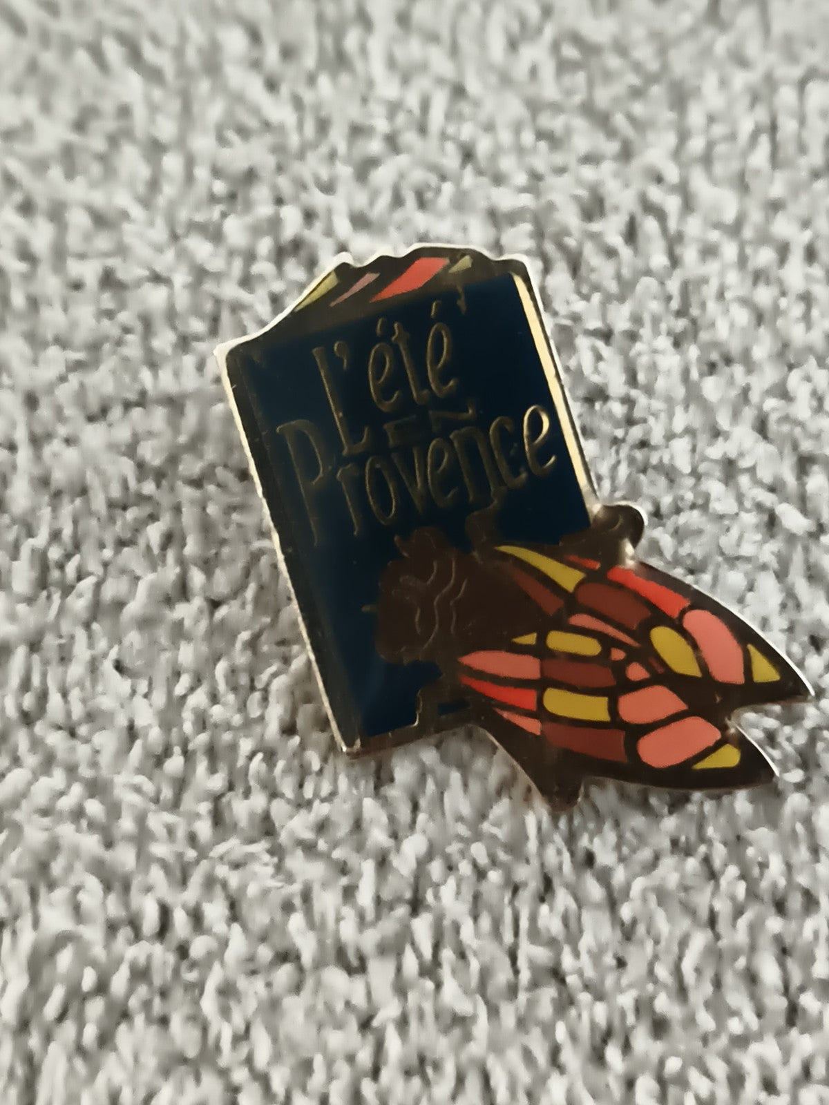 Pin's vintage L'été en Provence cigale émaillée années 90 badge rétro (Ref 5)
