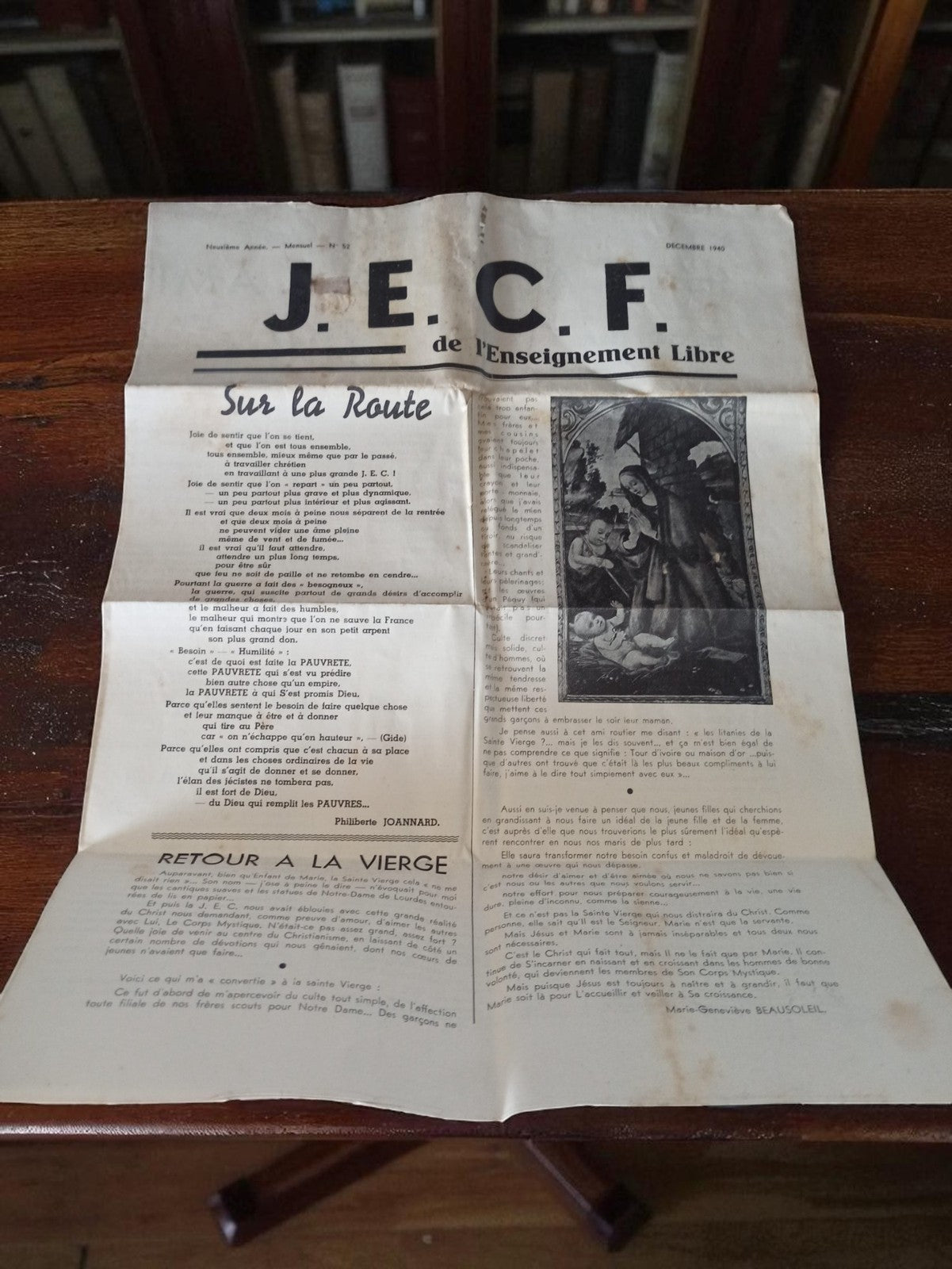 Ancien journal JECF décembre 1969 presse chrétienne rétro, bulletin religieux