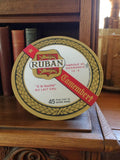 Étiquette fromagère vintage Camembert Ruban Normandie ancien 45% déco