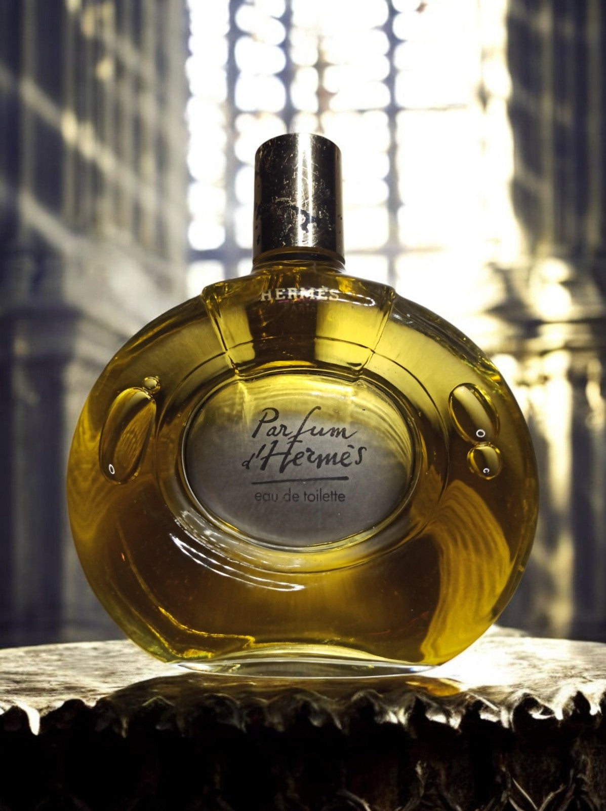 Flacon factice Hermès vintage Parfum d'Hermès présentoir parfum ancien