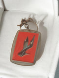 Porte-clés publicitaire vintage oiseau stylisé rétro accessoire ancien