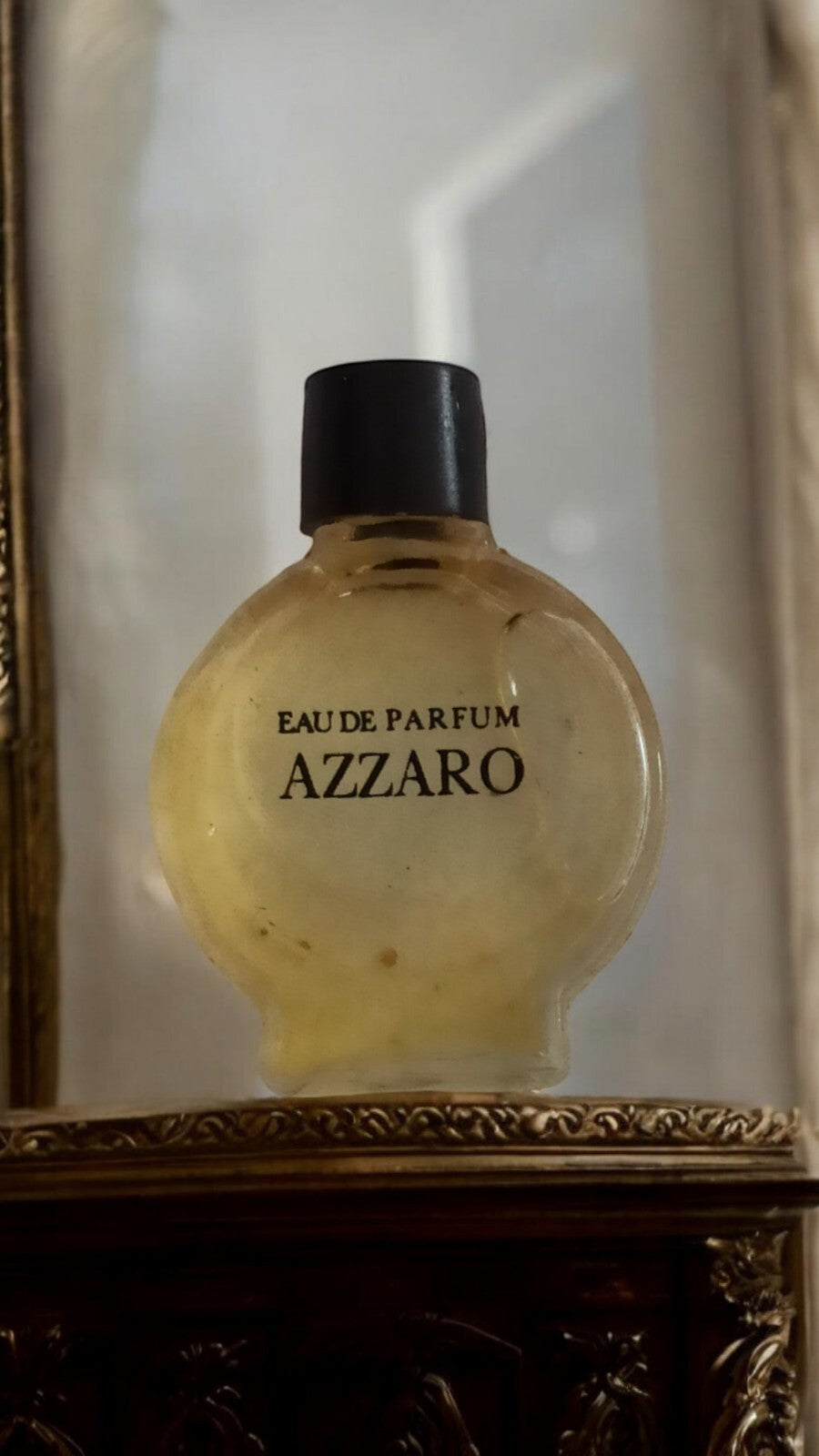 Miniature parfum Azzaro vintage, flacon rond ancien, Eau de Parfum rare