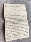 Lettre manuscrite ancienne 1915 WW1 Toulon Première Guerre papier quadrillé