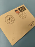 Ancienne enveloppe timbrée Fêtes Franco Suisses 1955 Royan philatélie collection