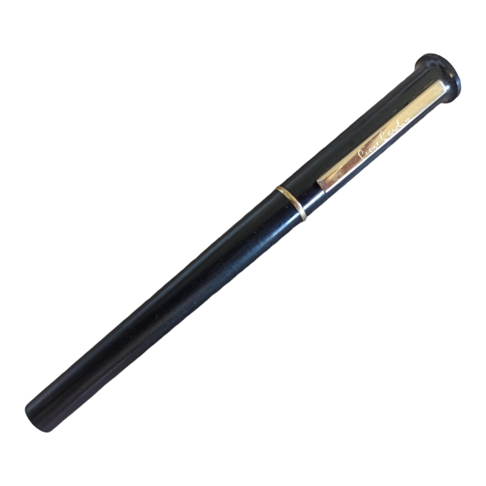Stylo plume vintage Pierre Cardin noir, édition collector, finition dorée