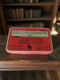 Boîte publicitaire ancienne Collusulfamyd Laboratoires Toraude vintage pharma ré