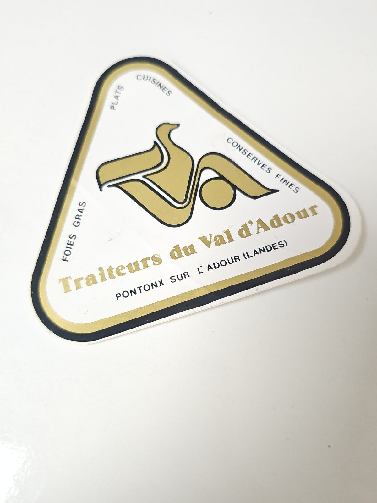 Vintage autocollant publicitaire ancien Traiteurs du Val d?Adour rétro collectio