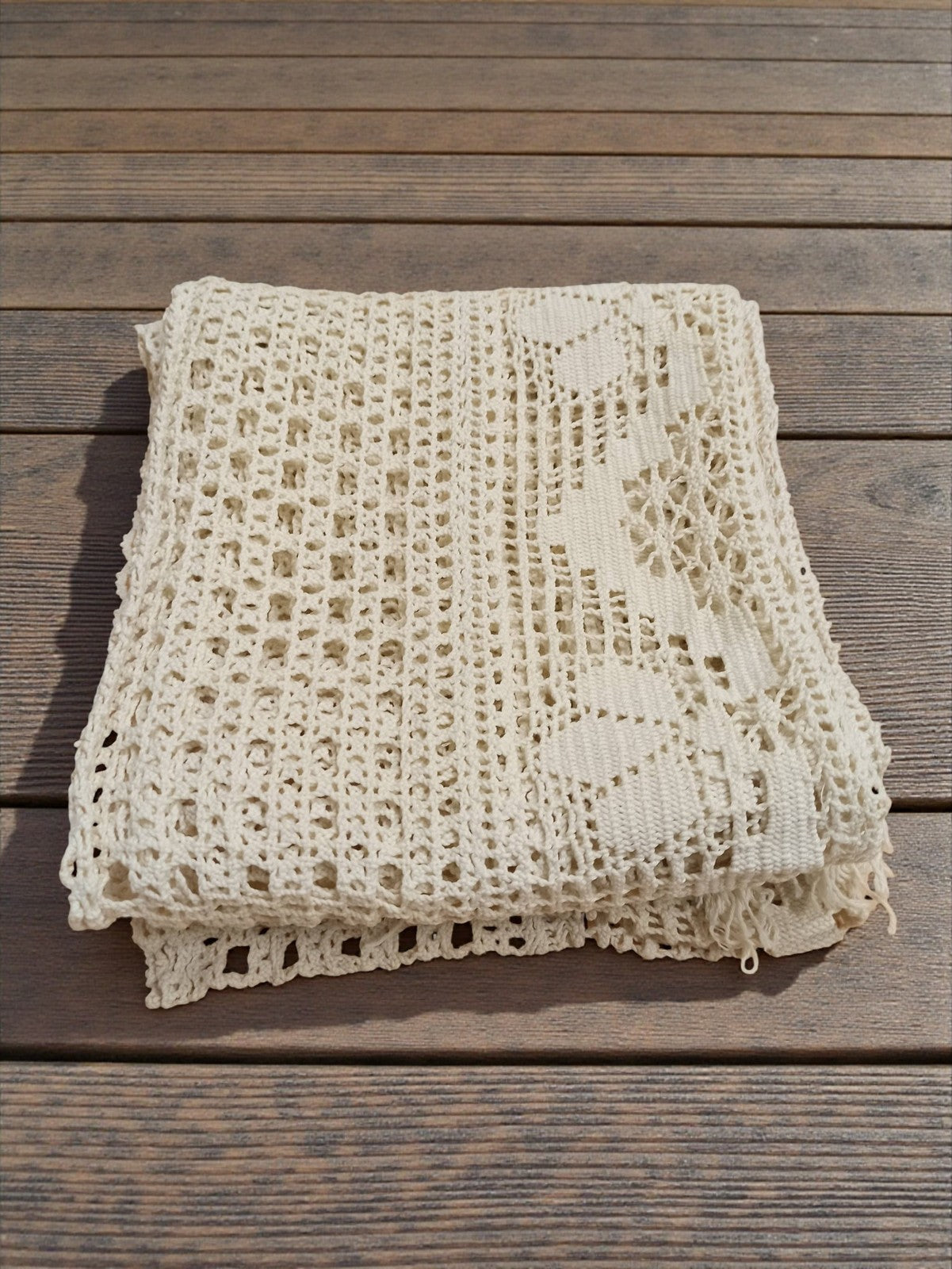 Rare set linge de table ancien brodé dentelle crochet vintage XIXe déco rétro