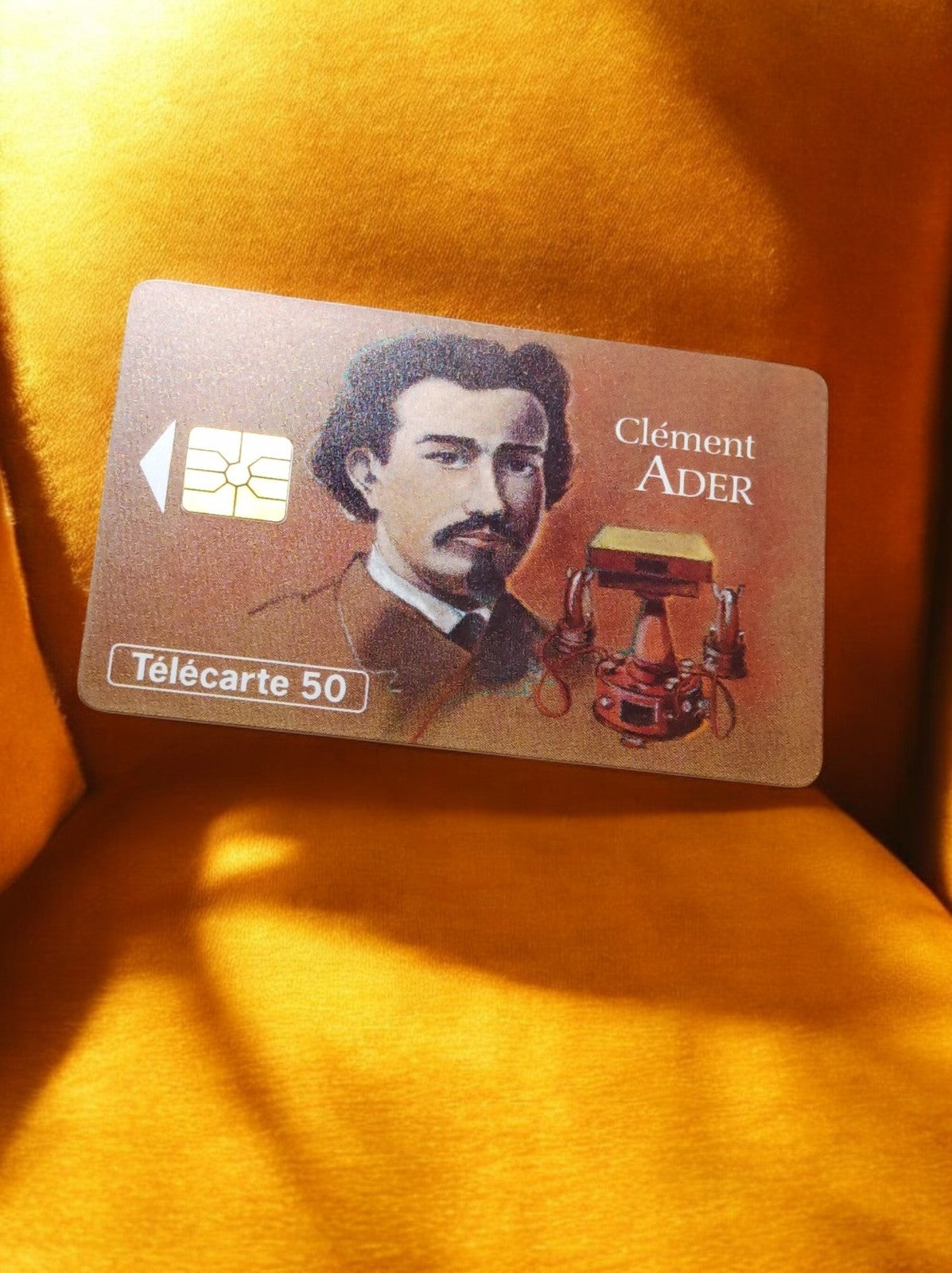 Carte téléphonique vintage Clément Ader – Télécarte 50 unités France