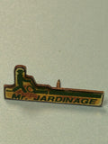 Vintage pin's publicitaire Mr Jardinage vert jaune ? Collection années 80/90