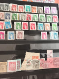 Lot anciens timbres France Marianne et télégraphe oblitérés philatélie