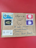Enveloppe affranchie Monaco timbres variés cachets visibles philatélie