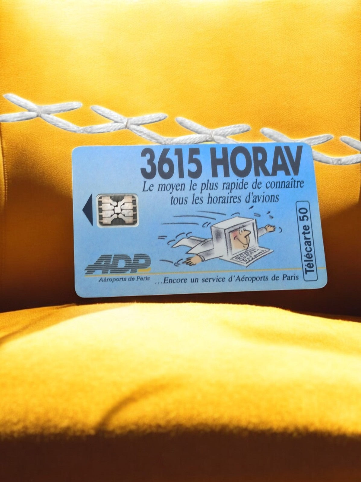Carte téléphonique vintage 3615 HORAV ADP Télécarte 50 unités rétro années 90