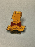Vintage pin's Badoit bienvenue serveur, badge publicitaire ancien collection