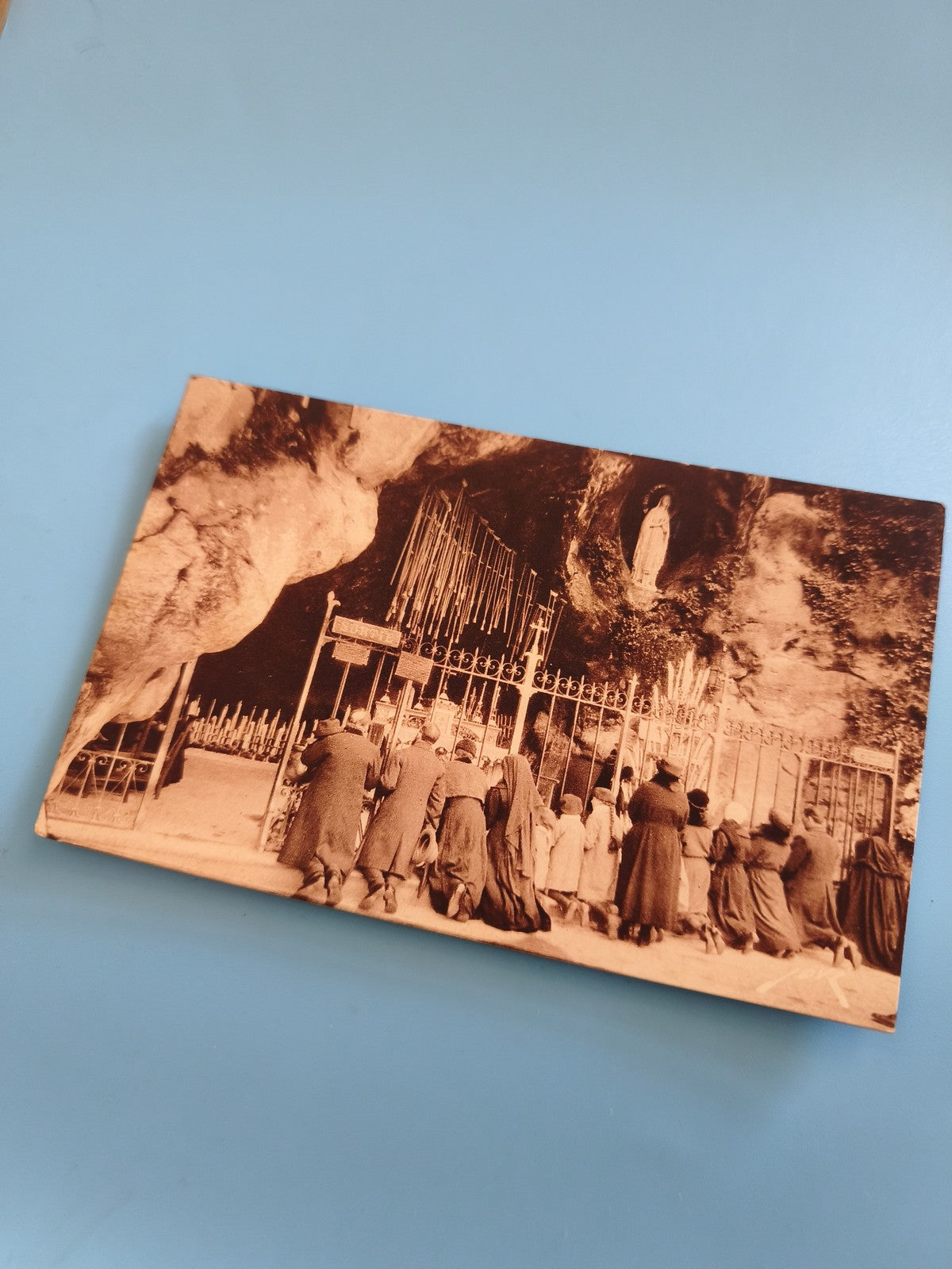 Carte postale ancienne vintage Lourdes France collection rétro paysage Pyrénées
