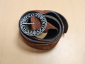 Ceinture femme vintage en cuir véritable, accessoire ancien rétro mode collectio