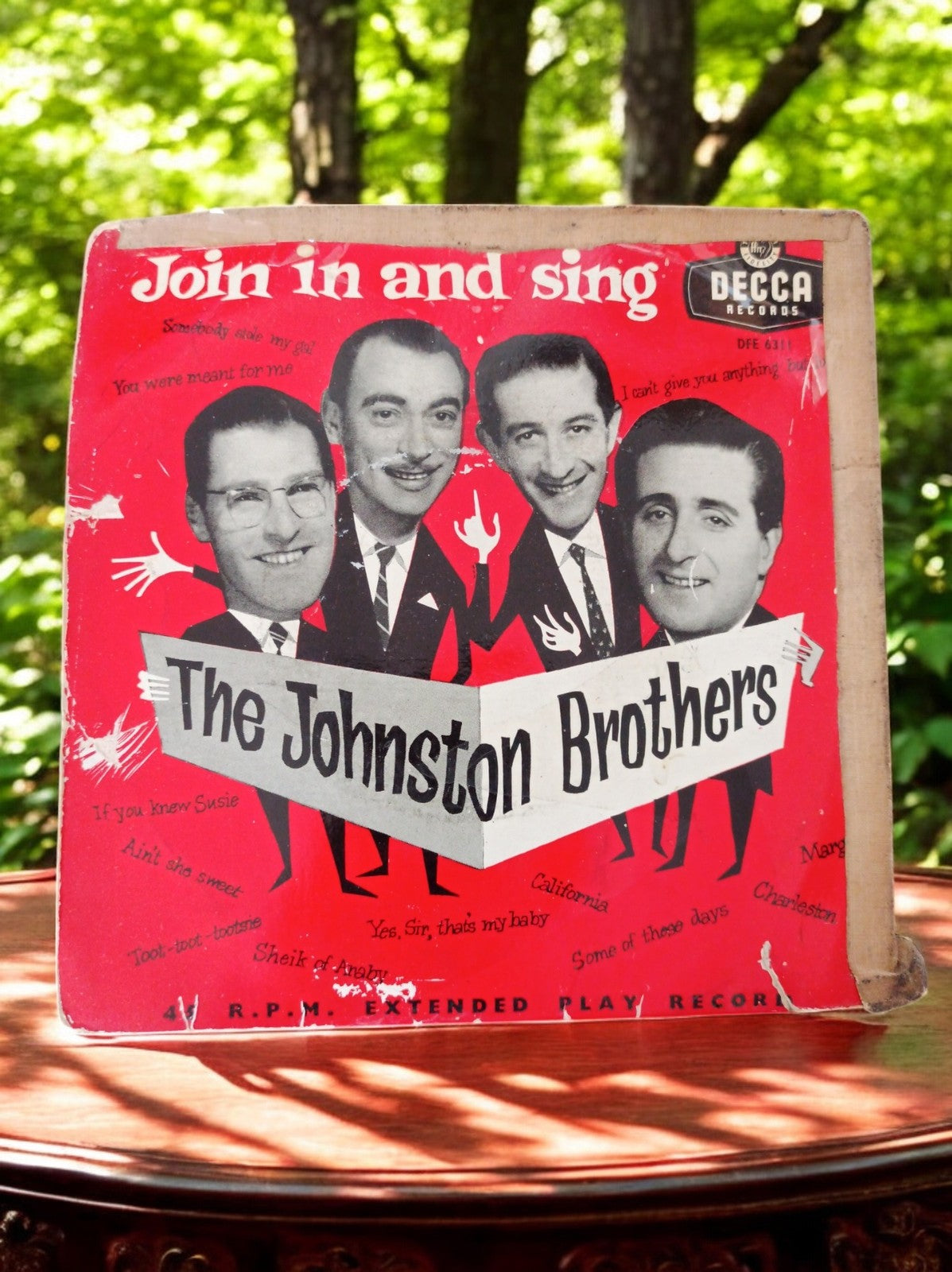 Vinyle 45 tours The Johnston Brothers Decca Join in and Sing EP vintage