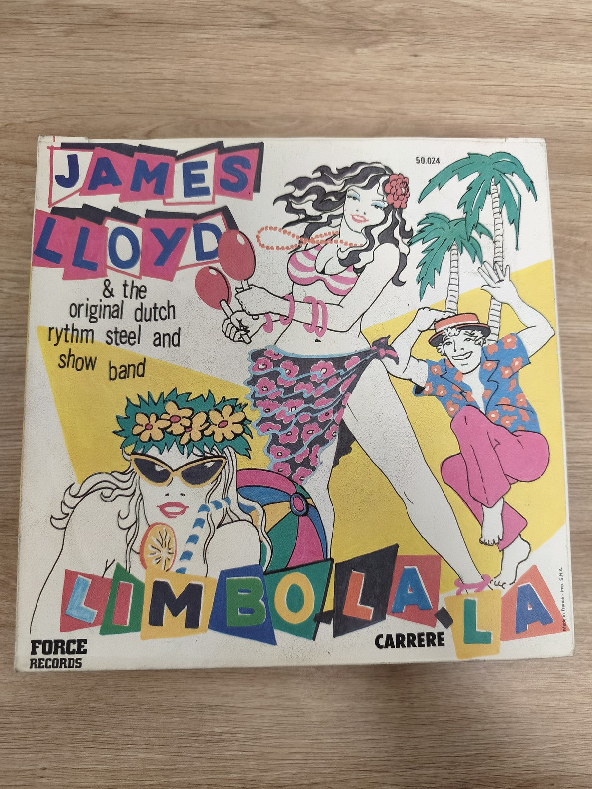 Vinyle 45 tours James Lloyd Limbo La La, pochette illustrée colorée
