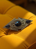 Broche ancienne émaillée Ancienne, style art déco, bijou vintage géométrique