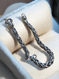 Bracelet vintage tressé aspect argenté rétro bijou fantaisie ancien