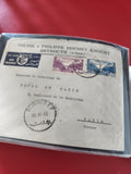 Ancienne enveloppe oblitérée Liban 1950 Air France pour philatéliste Paris